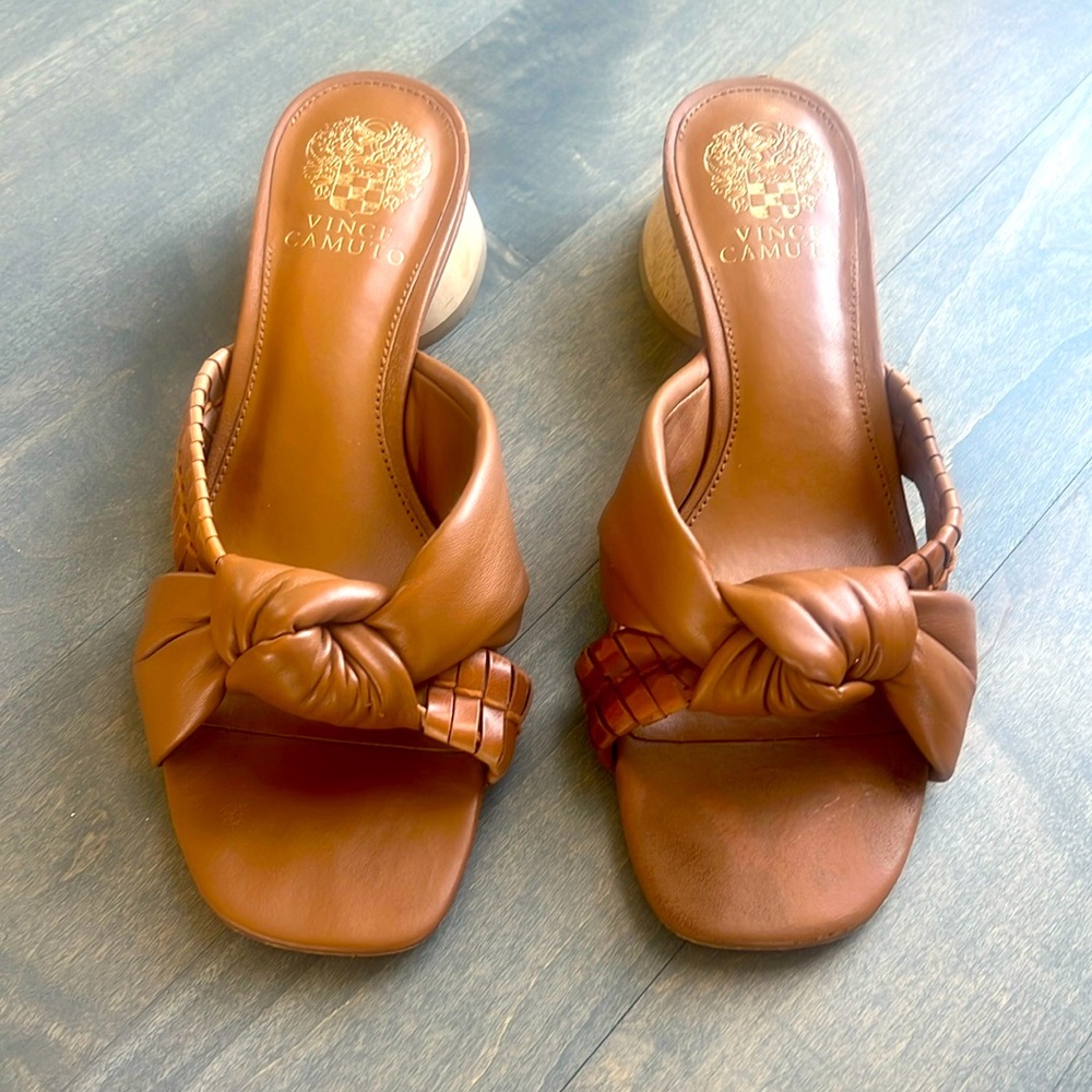 Vince Camuto Leana Slide Sandals in Barn Brown